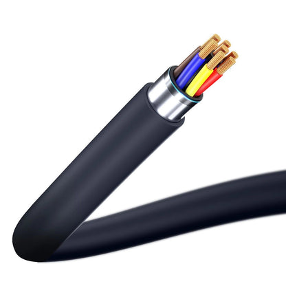 USB-C data- og ladekabel - USB-C 3MK Hyper, 100W, 1.2m, Svart