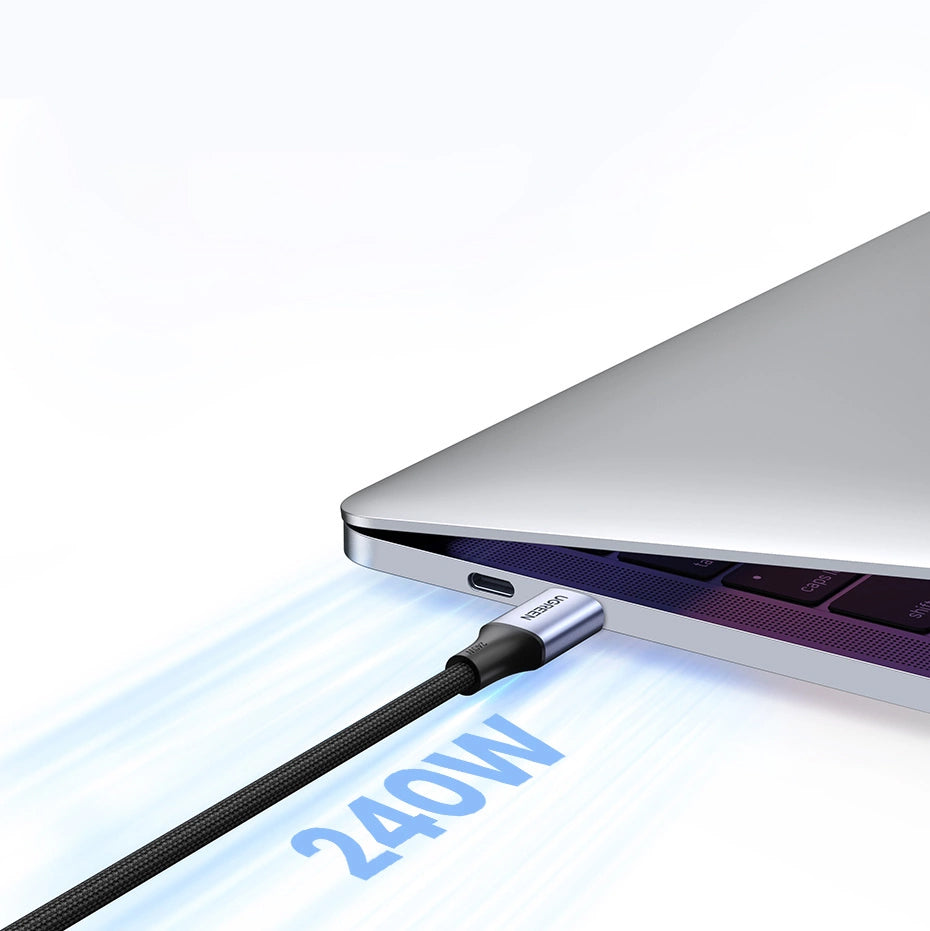 USB-C data- og ladekabel - USB-C UGREEN US535, 240 W, 2 m, grå 