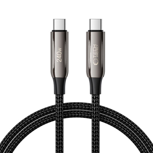 USB-C til USB-C data- og ladekabel Tech-Protect UB10T Ultraboost, 240W, 1m, Svart
