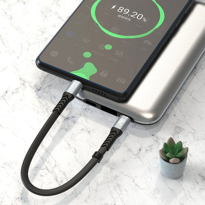 USB-C til USB-C data- og ladekabel Dudao L10C, 100W, 0.23m, Svart