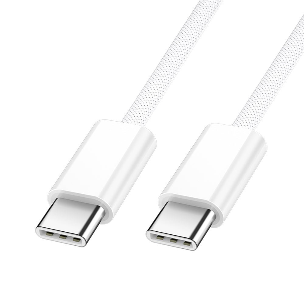 USB-C til USB-C data- og ladekabel BWOO BO-X284, 60W, 1m, Hvit