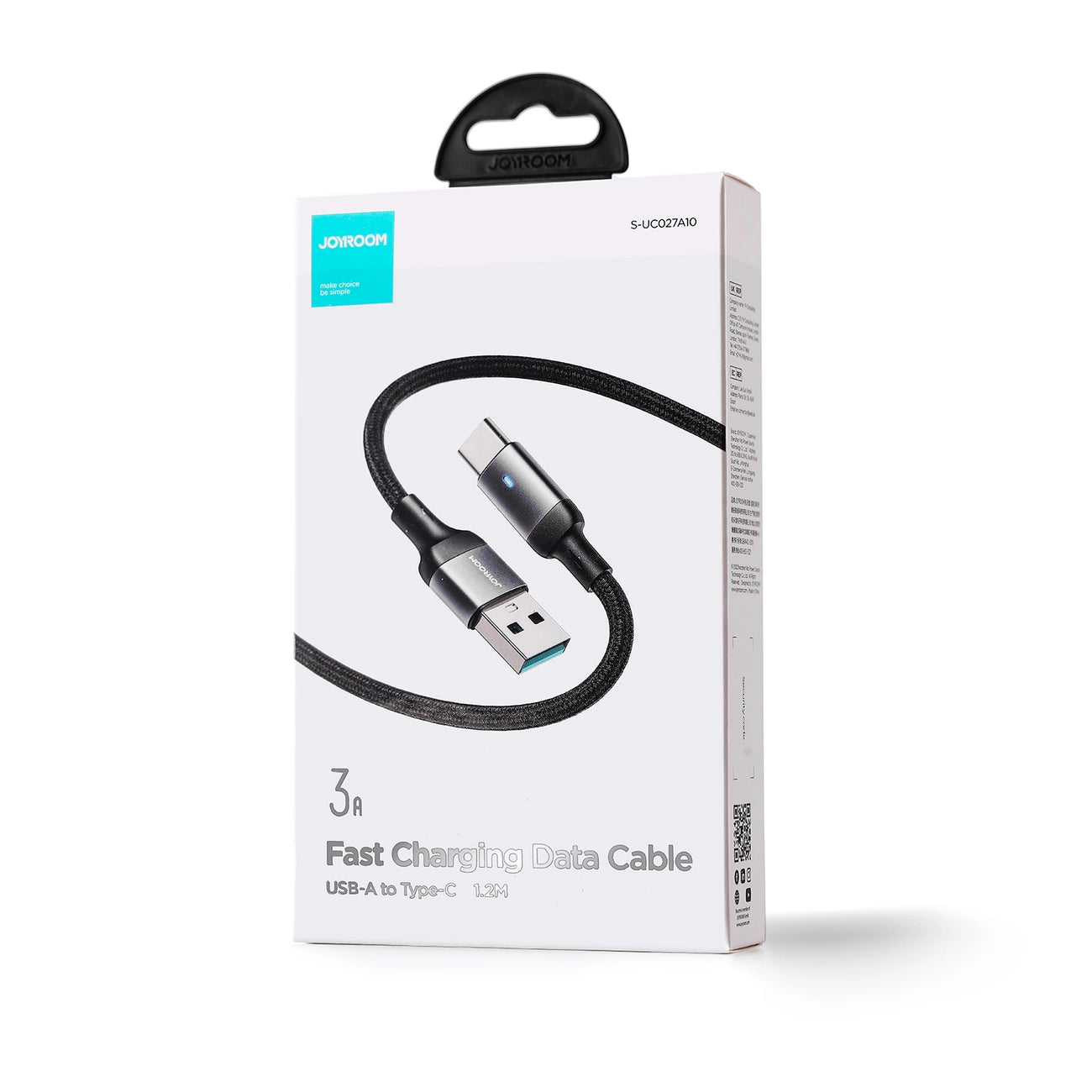 USB-A - USB-C Joyroom A10 data- og ladekabel, 18W, 1.2m, Svart