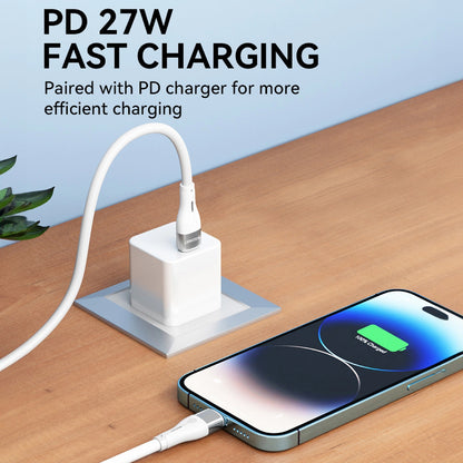 USB-C - Lightning Data- og Ladekabel WZK WSTCL1, 27W, 1m, Hvit