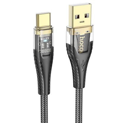 USB-A til USB-C data- og ladekabel HOCO U121, 18W, 1.2m, Svart