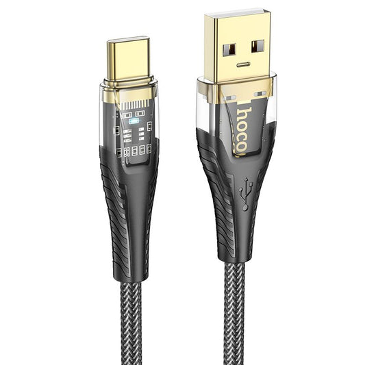 USB-A til USB-C data- og ladekabel HOCO U121, 18W, 1.2m, Svart