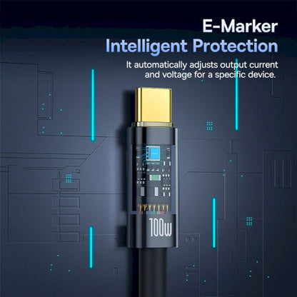 USB-C til USB-C Baseus Explorer data- og ladekabel, 100W, 1m, Svart P10319703111-00