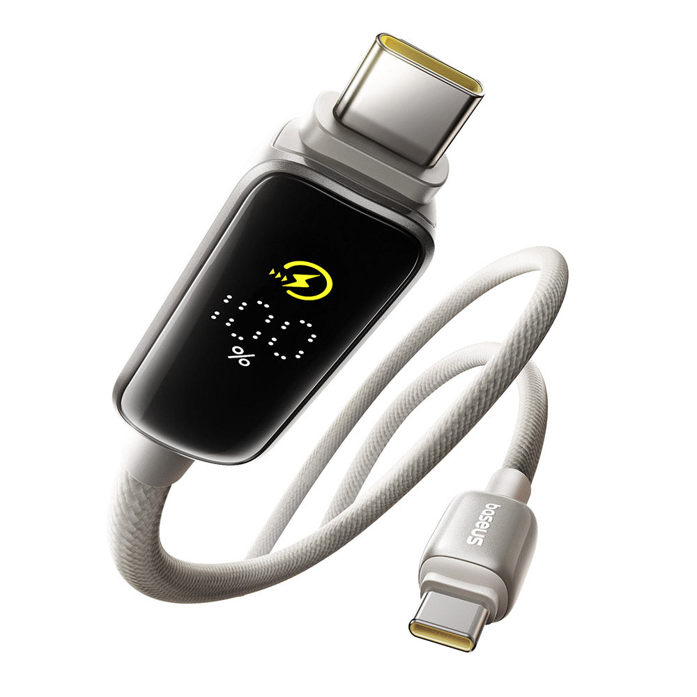 USB-C til USB-C Baseus Vipow Display data- og ladekabel, 100W, 1m, Grå P10381802851-00