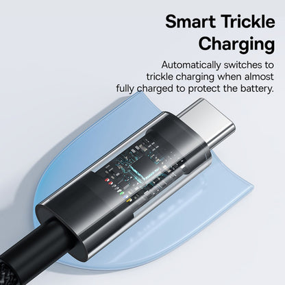 USB-A - USB-C Baseus Gem data- og ladekabel, 100W, 2m, Svart P10373002111-01