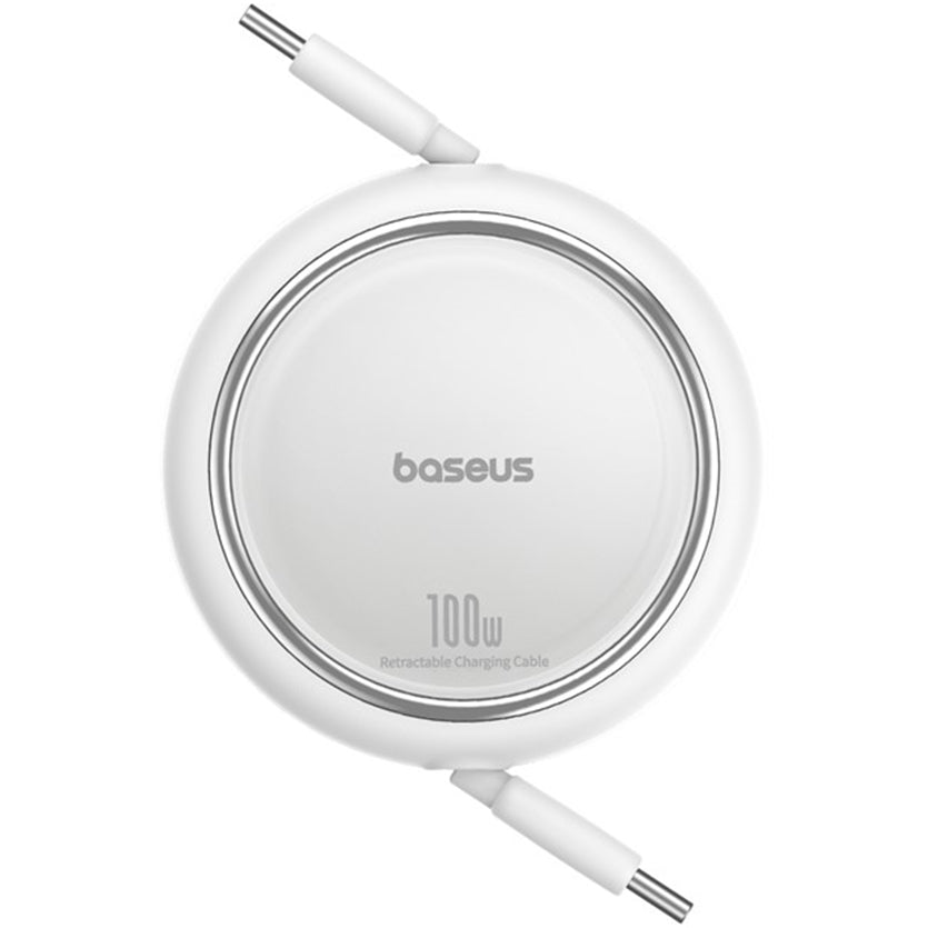 USB-C til USB-C Baseus Free2Draw Mini Retractable Data- og Ladekabel, 100W, 1m, Hvit P10364500211-00