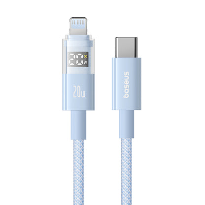 USB-C - Lightning Baseus Display 2 data- og ladekabel, 20W, 1m, Blå P10382703311-00