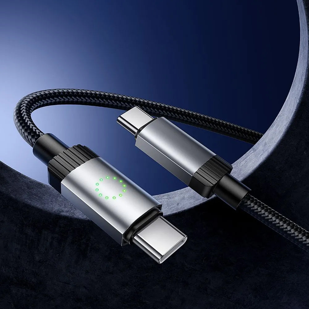 USB-C til USB-C data- og ladekabel HOCO X117, 60W, 1m, Svart