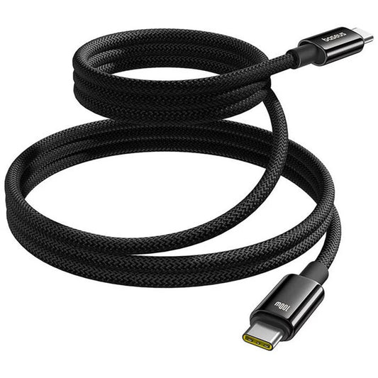 USB-C til USB-C data- og ladekabel Baseus Tungsten Gold, 100W, 1m, Svart P10319805111-00