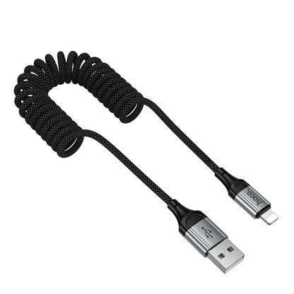USB-A - Lightning HOCO X121 data- og ladekabel, 27W, 1.5m, Svart