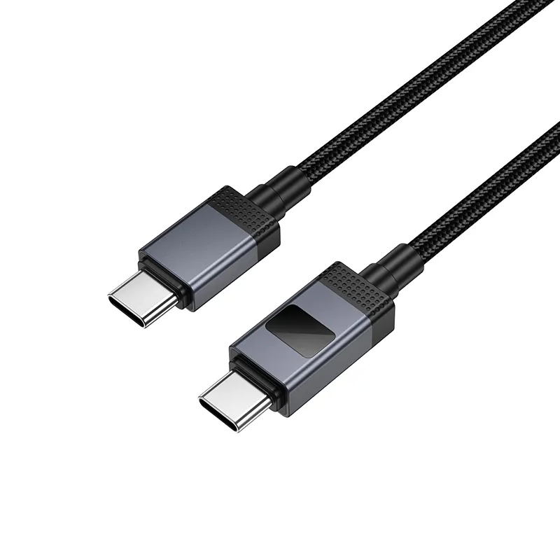 USB-C til USB-C data- og ladekabel HOCO X118 Display, 60W, 1m, Svart