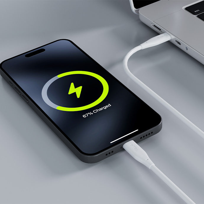 USB-C Data- og Ladekabel - USB-C Allity. AUC-02, 100W, 2m, Hvit