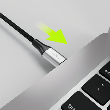 USB-C til USB-C data- og ladekabel Allity. AUC-01, 100W, 2m, Svart
