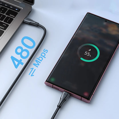 USB-C data- og ladekabel - USB-C Joyroom S-A11, 60W, 0,25m, Svart
