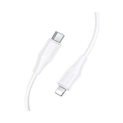 Data- og ladekabel USB-C - Lightning HOCO X124, 27W, 1m, Hvit