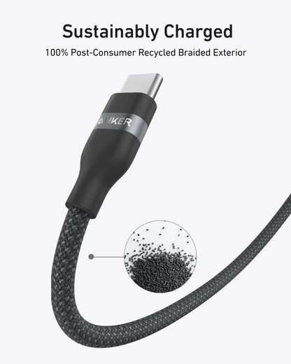 USB-C til USB-C Anker data- og ladekabel, 240W, 1.8m, Svart A82E2H12
