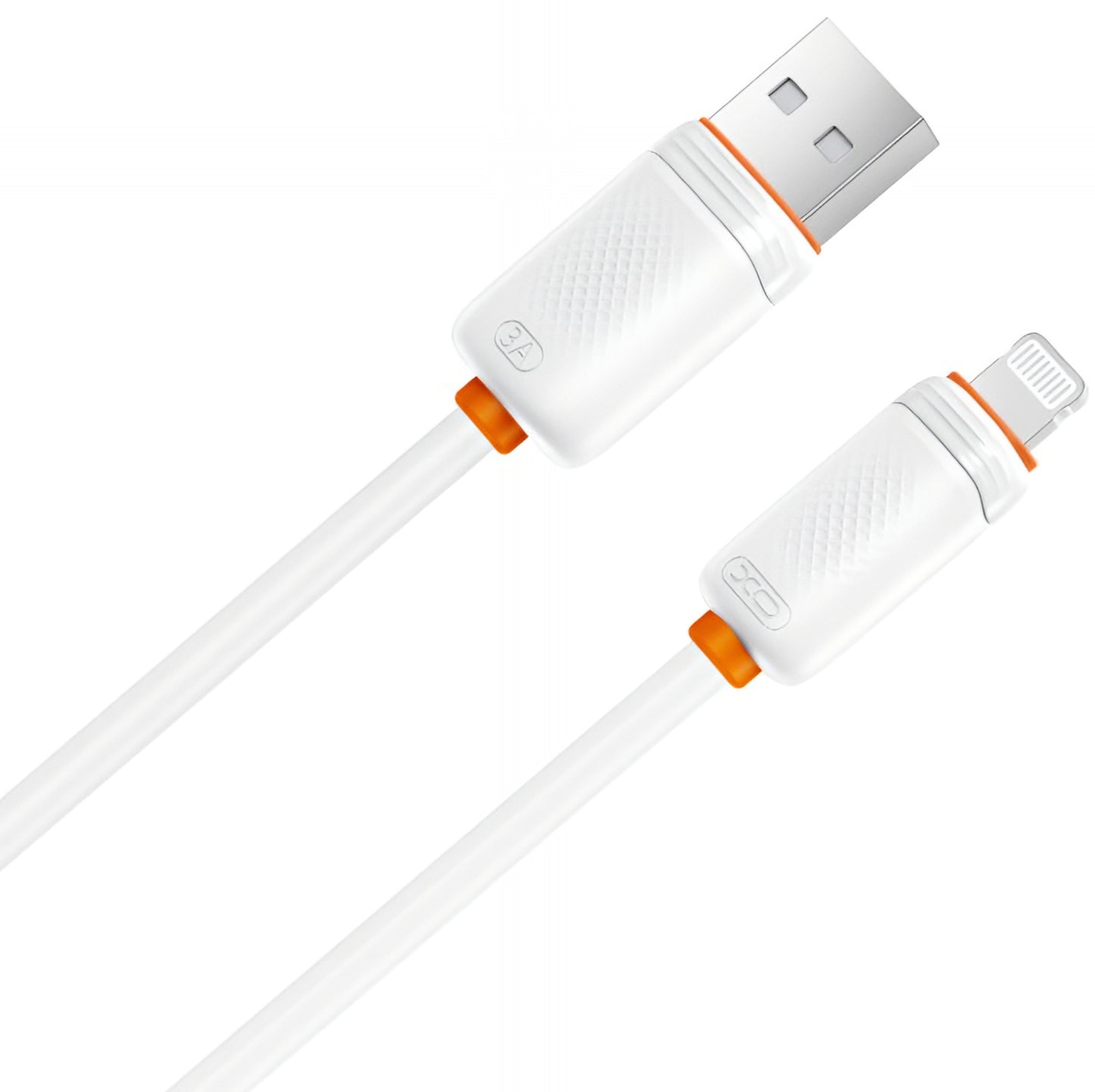 USB-A - Lightning Data og Ladekabel XO Design NB302, 18W, 1m, Hvit