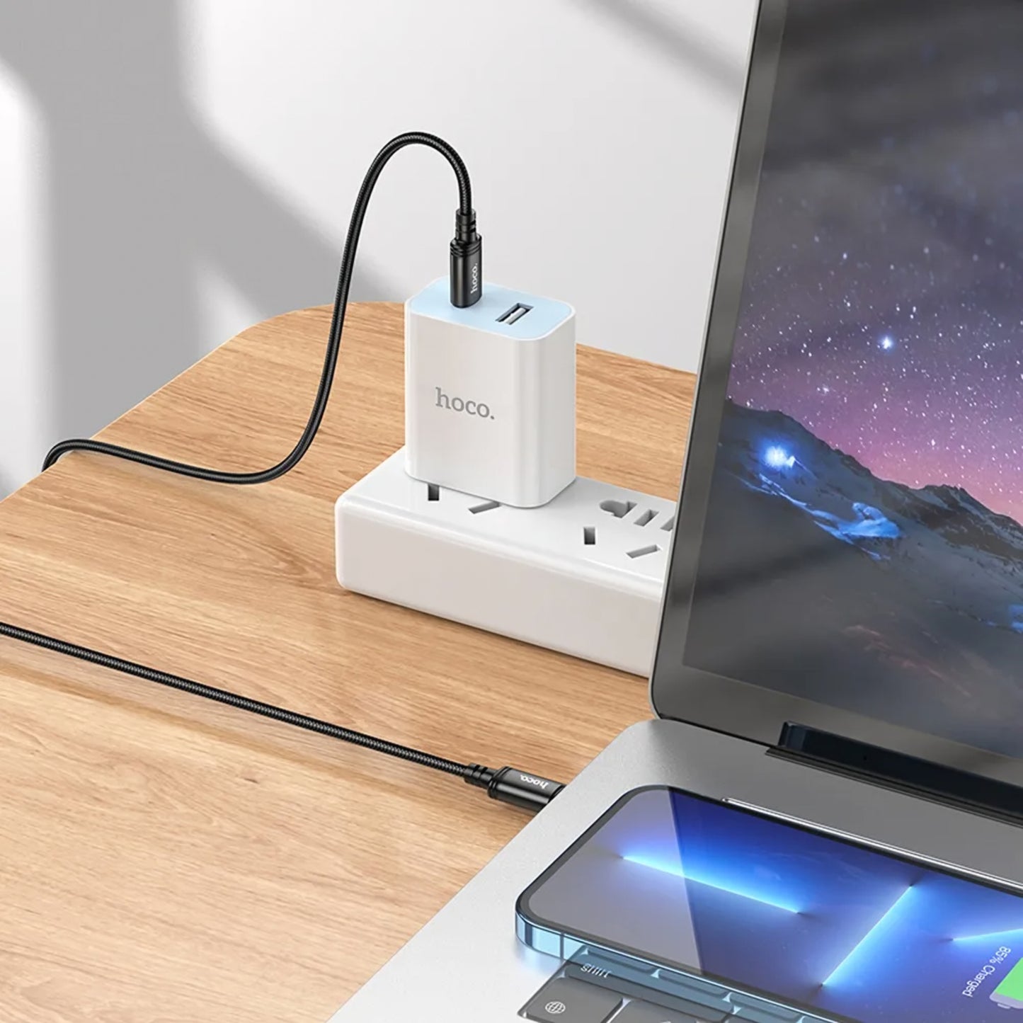 USB-C til USB-C data- og ladekabel HOCO X91, 60W, 3m, Svart