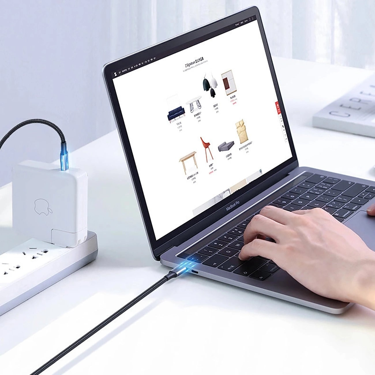 USB-C til USB-C data- og ladekabel UGREEN US316, 100W, 3m, Grå