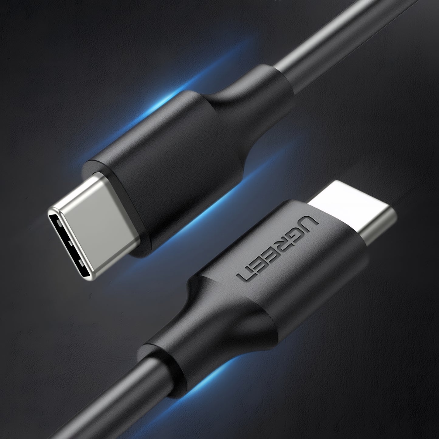 USB-C til USB-C data- og ladekabel UGREEN US286, 60W, 3m, Svart