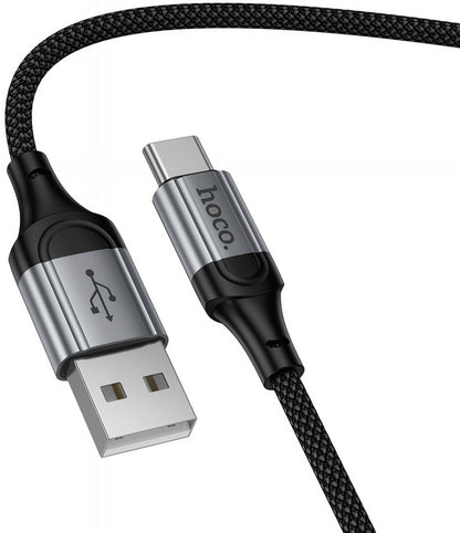 USB-A - USB-C Data- og Ladekabel HOCO X121, 18W, 1.5m, Svart