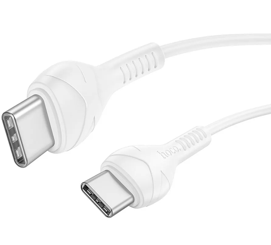 Data- og ladekabel USB-C - USB-C HOCO X37, 60W, 1m, Hvit
