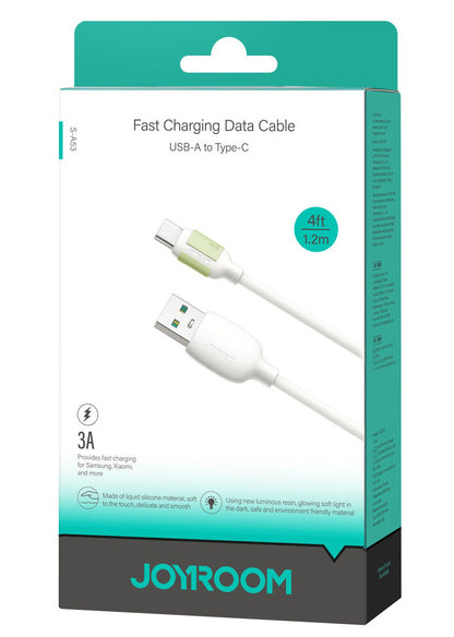Data- og ladekabel USB-A - USB-C Joyroom S-A53, 18W, 1.2m, Beige
