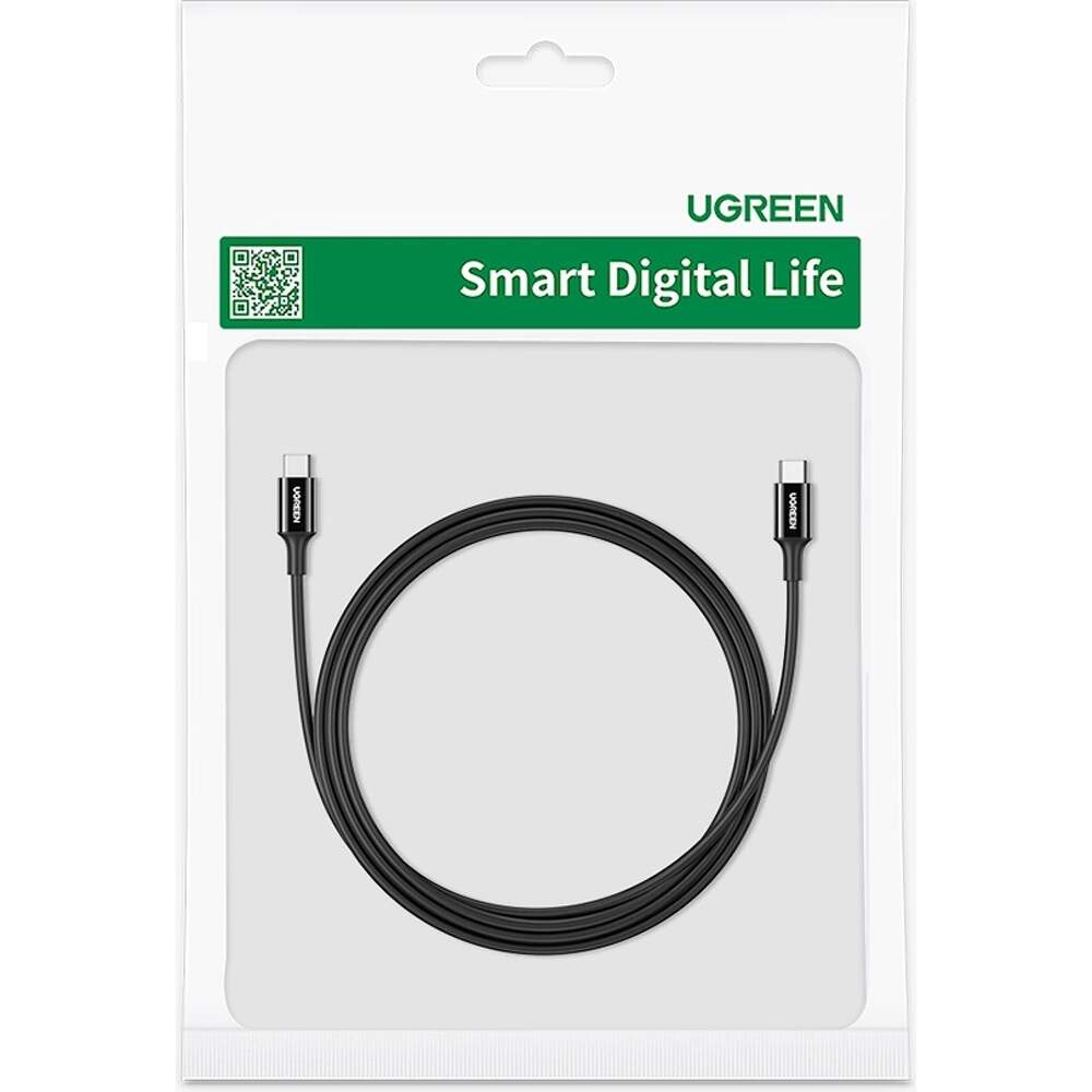 USB-C til USB-C data- og ladekabel UGREEN US300, 100W, 2m, Svart