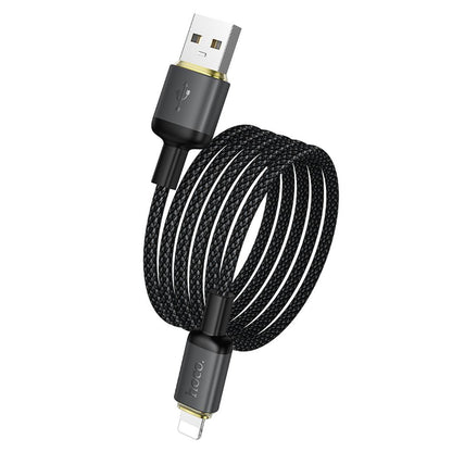 USB-A til Lightning data- og ladekabel HOCO X128 Benefit, 12W, 1m, svart