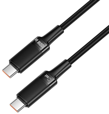 USB-C Data- og ladekabel - USB-C HOCO U153 Extreme, 100W, 1,2m, Svart