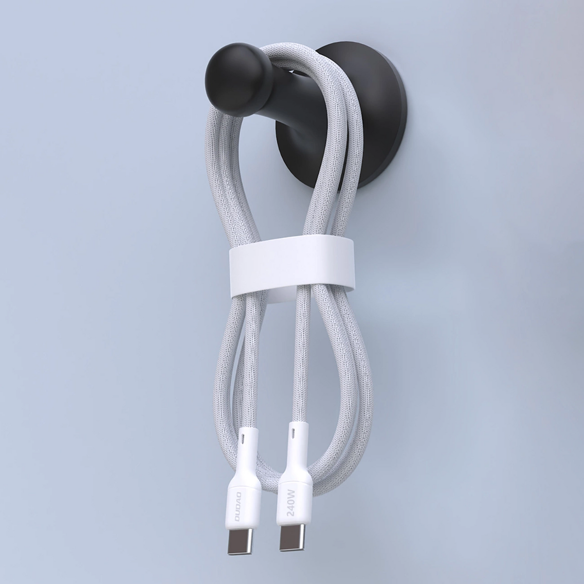 USB-C Data- og ladekabel - USB-C Dudao L9C Max, 240W, 1,2m, Hvit