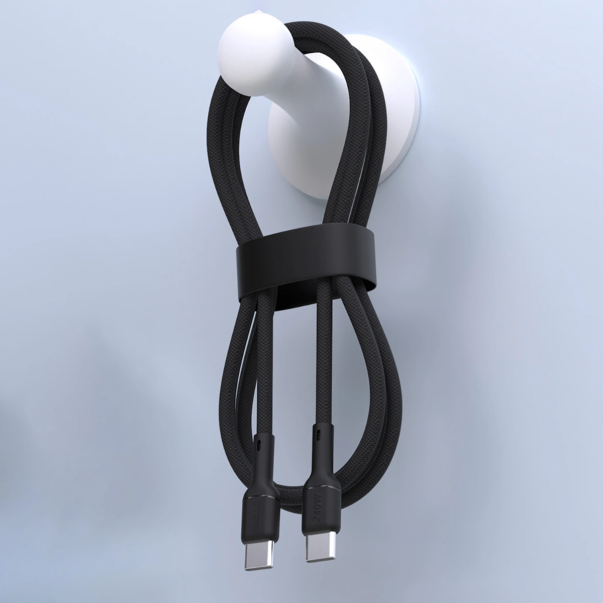 USB-C Data- og ladekabel - USB-C Dudao L9C Max, 240W, 1,2m, Svart
