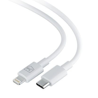 USB-C til Lightning datakabel og ladekabel 3MK Hyper, 20W, 1,2m, hvit