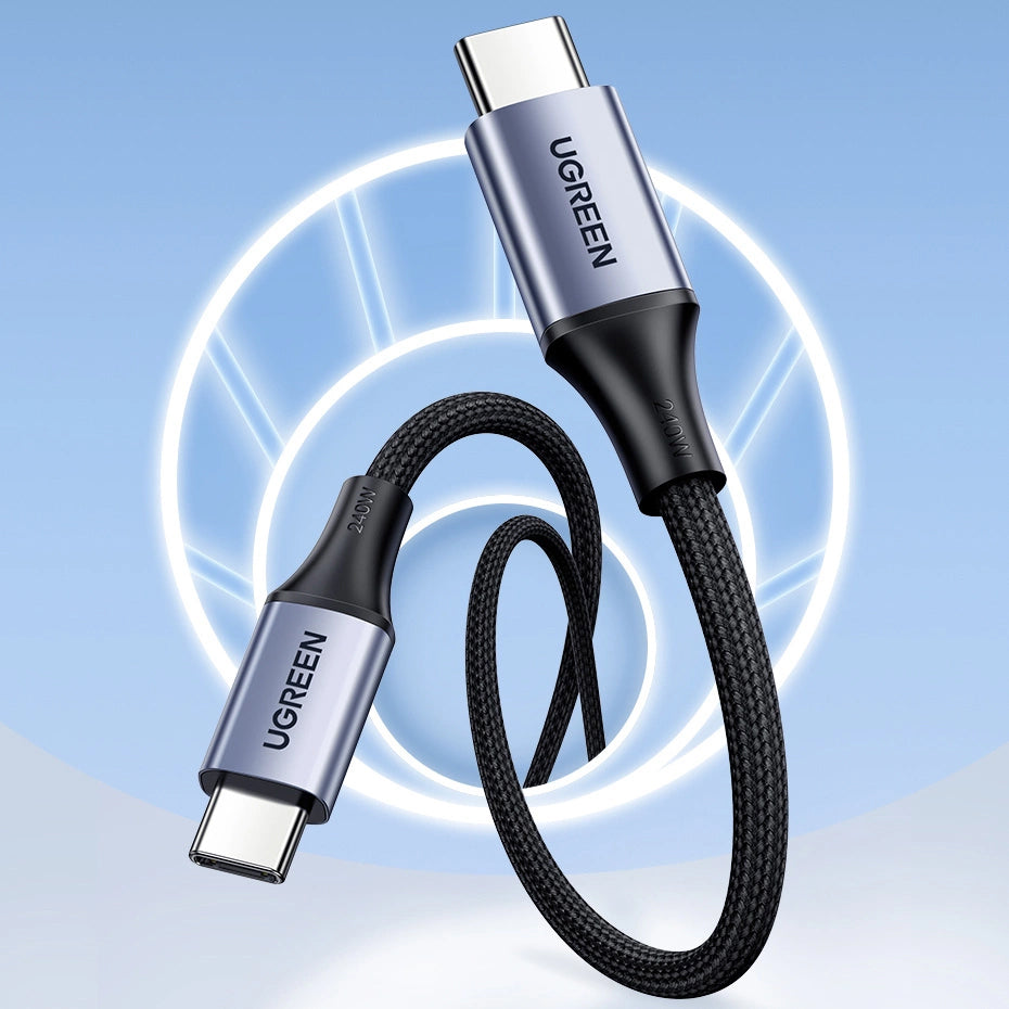 USB-C data- og ladekabel - USB-C UGREEN US535, 240 W, 2 m, grå 