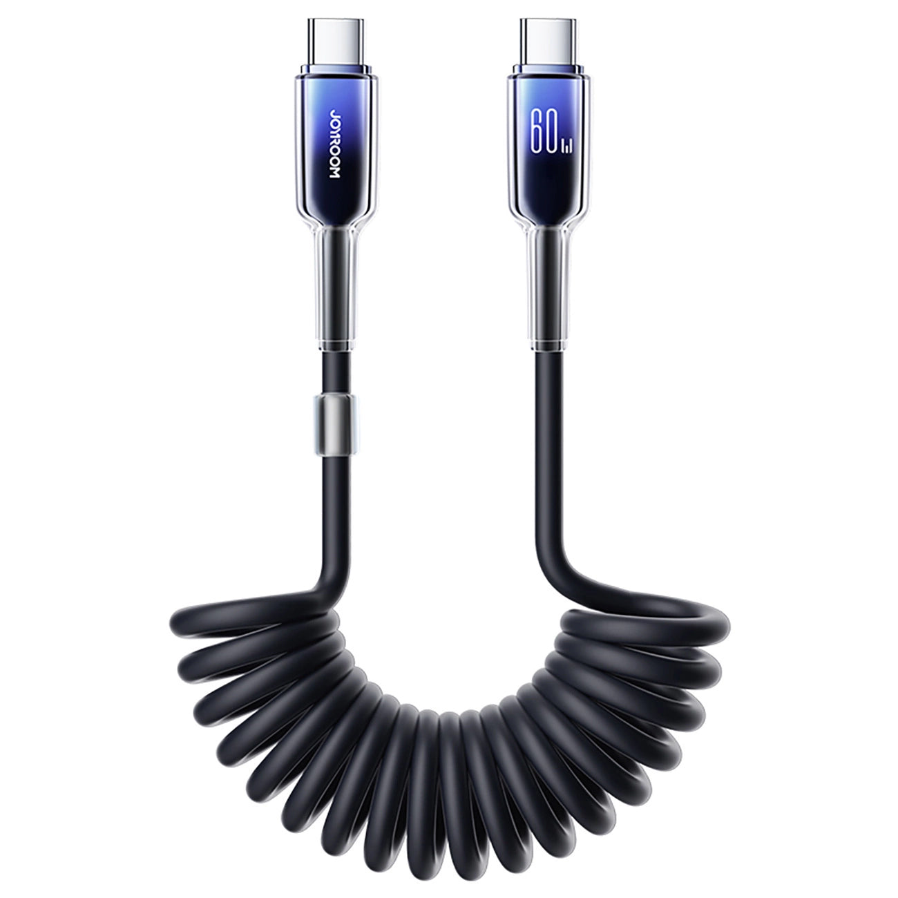 USB-C til USB-C data- og ladekabel Joyroom S-A43 Crystal, 60W, 1.5m, Svart
