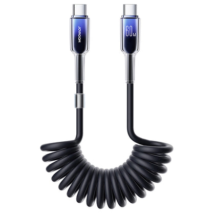 USB-C til USB-C data- og ladekabel Joyroom S-A43 Crystal, 60W, 1.5m, Svart