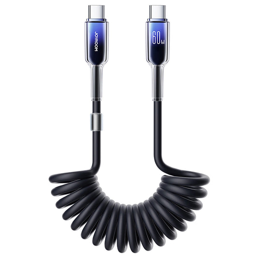USB-C til USB-C data- og ladekabel Joyroom S-A43 Crystal, 60W, 1.5m, Svart