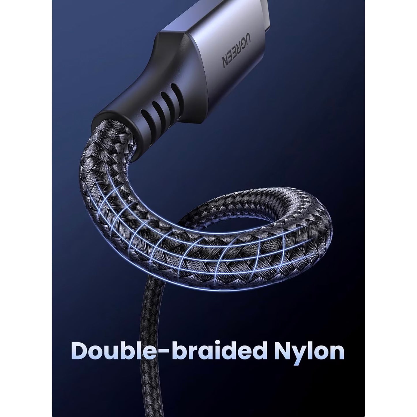 USB-C data- og ladekabel - USB-C UGREEN US567, 60 W, 1 m, grå 