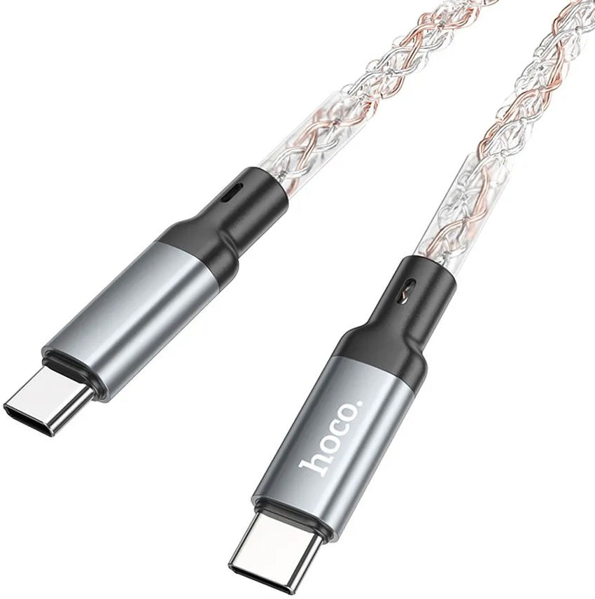 USB-C til USB-C Data- og Ladekabel HOCO U112, 60W, 1m, Grå