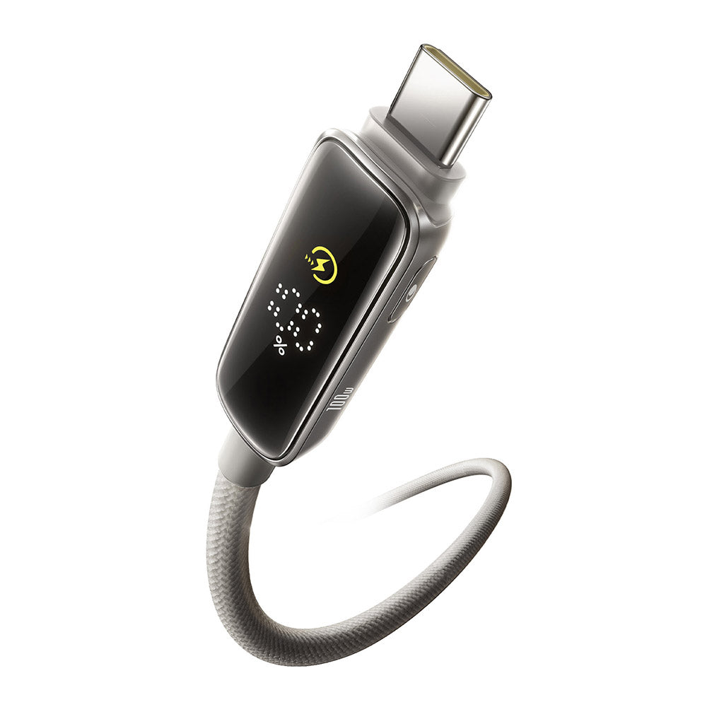 USB-C til USB-C Baseus Vipow Display data- og ladekabel, 100W, 1m, Grå P10381802851-00