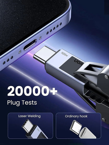 USB-C til USB-C UGREEN L512 data- og ladekabel, 100W, 0.5m, Grå