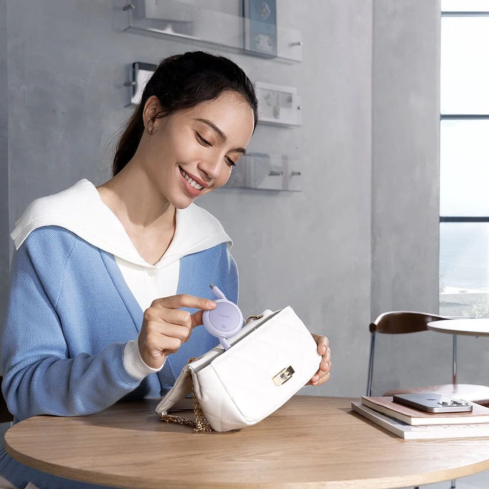 USB-C til USB-C Baseus Free2Pull Mini Retractable Data- og Ladekabel, 60W, 1m, Svart P10364500111-01