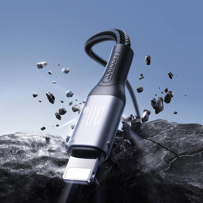USB-C til Lightning Joyroom S-A28 Flash data- og ladekabel, 30W, 1m, Svart
