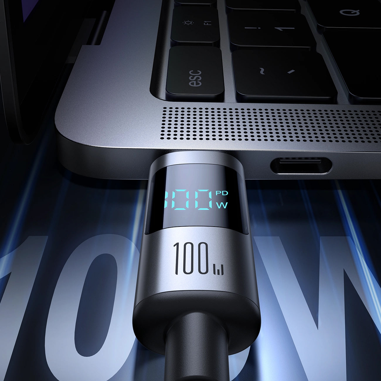 USB-C til USB-C data- og ladekabel Joyroom S-A16 Pro Prism Display, 100W, 1.2m, Svart