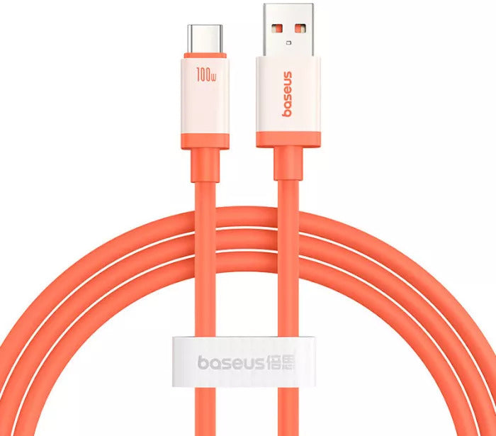 USB-A - USB-C Baseus Zero Degree Series data- og ladekabel, 100W, 2m, Rød