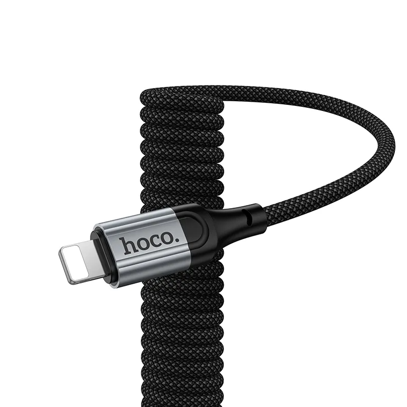 USB-A - Lightning HOCO X121 data- og ladekabel, 27W, 1.5m, Svart