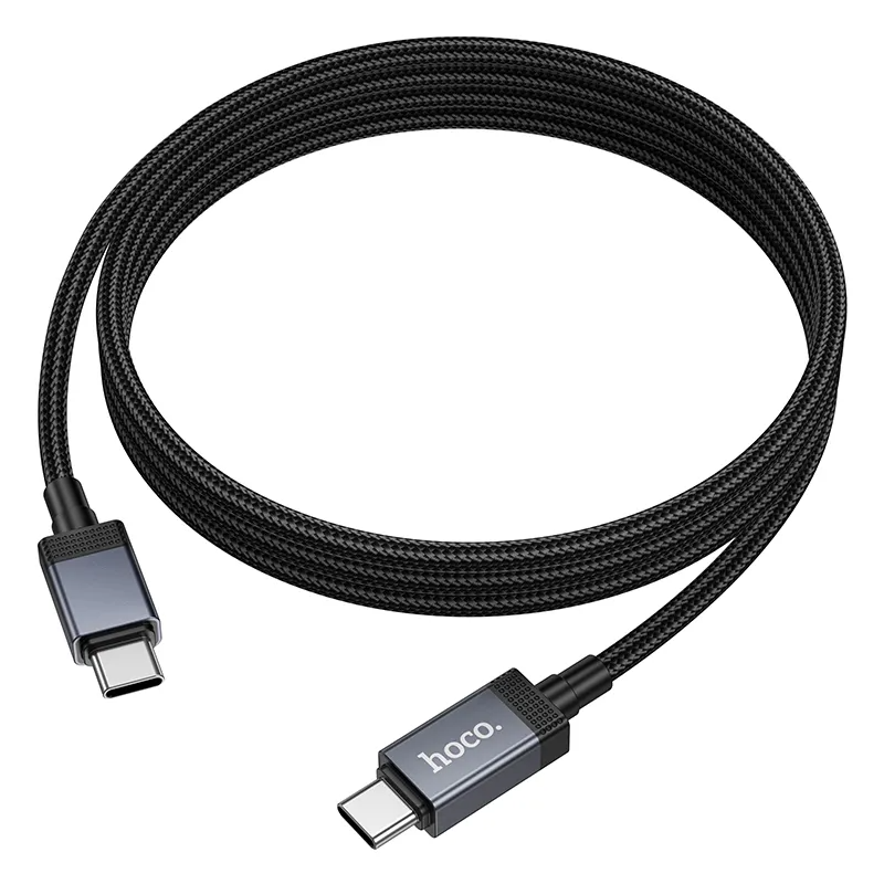 USB-C til USB-C data- og ladekabel HOCO X118 Display, 60W, 1m, Svart